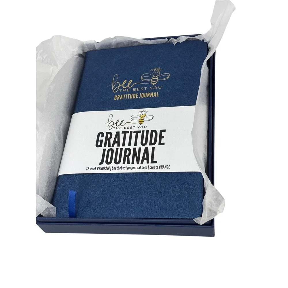 Bee The Best‎ You Gratitude Journal Navy Blue 12 Week Program Planner Gift Box